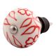 Red Leaf Floral Ceramic Wine Stopper